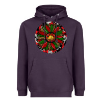Plum Sunflower Christmas Heavyweight Hoodie - RanaPortraitStore