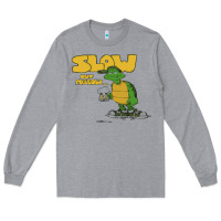 Heather Grey slow but mellow crazy Long Sleeve Tee - linhVisuals