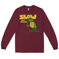 Burgundy slow but mellow crazy Long Sleeve Tee - linhVisuals