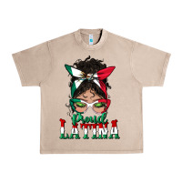 French Oak proud latina messy bun mama Urban Heavy Tee - BundleAndBundleShop