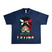 Proud Latina Messy Bun Mama Urban Heavy Tee | Teevron