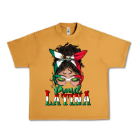 Peanut Butter proud latina messy bun mama Urban Heavy Tee - BundleAndBundleShop