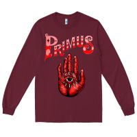 Burgundy primus best of metal Long Sleeve Tee - linhVisuals