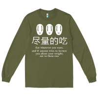 Army Green spirited away no face Long Sleeve Tee - linhVisuals