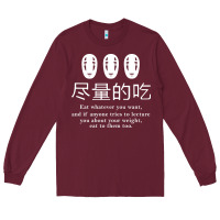Burgundy spirited away no face Long Sleeve Tee - linhVisuals