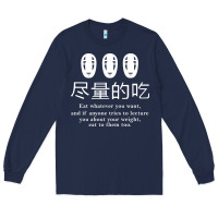 Navy spirited away no face Long Sleeve Tee - linhVisuals