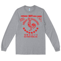 Heather Grey sriracha sauce Long Sleeve Tee - linhVisuals