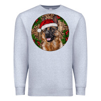 Heather Grey German Shepherd Christmas Premium Sweatshirt - RanaPortraitStore