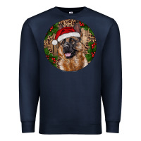 Navy German Shepherd Christmas Premium Sweatshirt - RanaPortraitStore