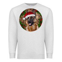 Oatmeal Heather German Shepherd Christmas Premium Sweatshirt - RanaPortraitStore