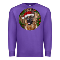 Purple German Shepherd Christmas Premium Sweatshirt - RanaPortraitStore