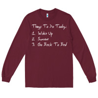 Burgundy things to do today Long Sleeve Tee - linhVisuals