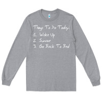 Heather Grey things to do today Long Sleeve Tee - linhVisuals