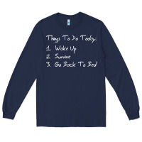 Navy things to do today Long Sleeve Tee - linhVisuals