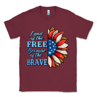 Burgundy Patriotic Sunflower Classic Tee - Jasminsmagicworld