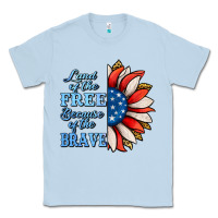 Dusty Blue Patriotic Sunflower Classic Tee - Jasminsmagicworld
