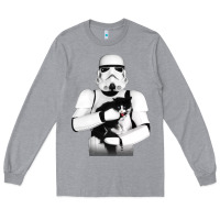 Heather Grey stormtrooper cat Long Sleeve Tee - linhVisuals