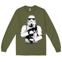 Army Green stormtrooper cat Long Sleeve Tee - linhVisuals