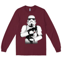 Burgundy stormtrooper cat Long Sleeve Tee - linhVisuals