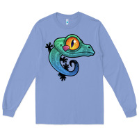 Colony Blue cute colorful cartoon gecko Long Sleeve Tee - linhVisuals