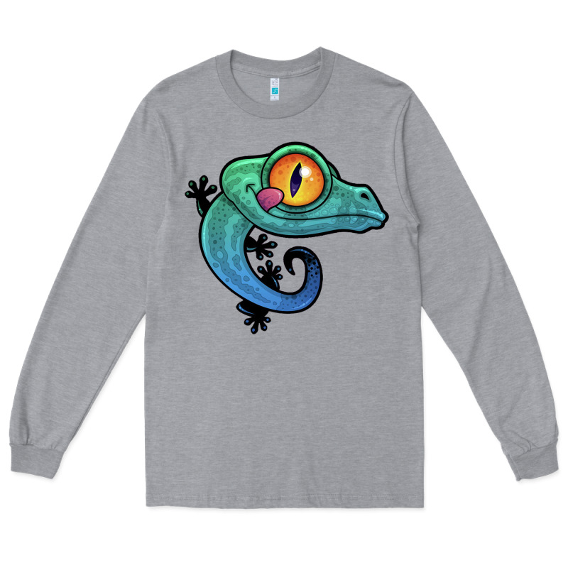 Cute Colorful Cartoon Gecko Long Sleeve Tee by linhVisuals | Teevron
