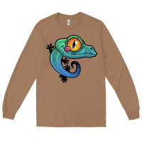 Toasted Coconut cute colorful cartoon gecko Long Sleeve Tee - linhVisuals
