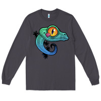 Smoke cute colorful cartoon gecko Long Sleeve Tee - linhVisuals