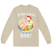Mushroom studio ghibli ponyo loves ham Long Sleeve Tee - linhVisuals