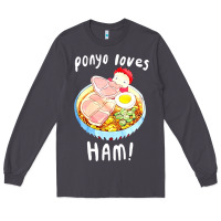 Smoke studio ghibli ponyo loves ham Long Sleeve Tee - linhVisuals