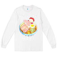 White studio ghibli ponyo loves ham Long Sleeve Tee - linhVisuals