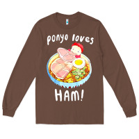 Chestnut studio ghibli ponyo loves ham Long Sleeve Tee - linhVisuals