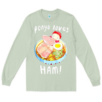 Matcha studio ghibli ponyo loves ham Long Sleeve Tee - linhVisuals