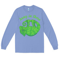 Colony Blue hang in there magical chameleon Long Sleeve Tee - linhVisuals