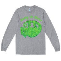 Heather Grey hang in there magical chameleon Long Sleeve Tee - linhVisuals