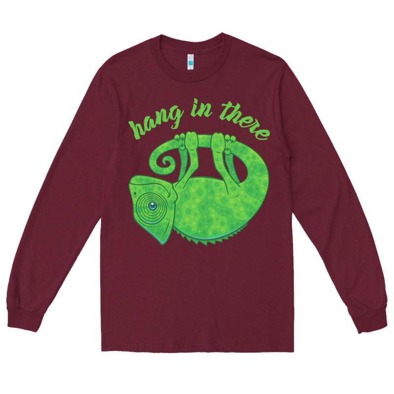 Hang In There Magical Chameleon Long Sleeve Tee by linhVisuals | Teevron
