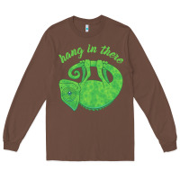Chestnut hang in there magical chameleon Long Sleeve Tee - linhVisuals