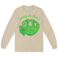 Mushroom hang in there magical chameleon Long Sleeve Tee - linhVisuals