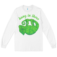 White hang in there magical chameleon Long Sleeve Tee - linhVisuals