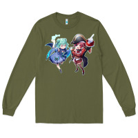 Army Green Houshou Marine and Uruha Rushia Long Sleeve Tee - linhVisuals