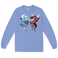 Colony Blue Houshou Marine and Uruha Rushia Long Sleeve Tee - linhVisuals