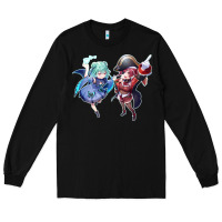 Black Houshou Marine and Uruha Rushia Long Sleeve Tee - linhVisuals