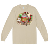 Mushroom Christmas Elf Long Sleeve Tee - CowhideDigitalArt