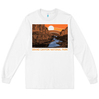 White vintage grand canyon national park retro colorado river 80s Long Sleeve Tee - linhVisuals