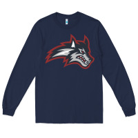 Navy stony brook seawolves Long Sleeve Tee - linhVisuals
