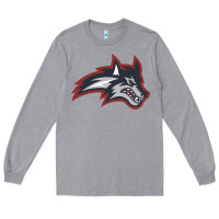 Heather Grey stony brook seawolves Long Sleeve Tee - linhVisuals
