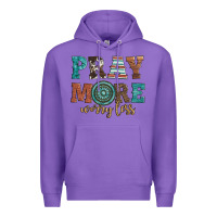 Purple pray more worry less Premium Hoodie - Artiststas