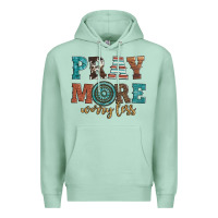 Seafoam pray more worry less Premium Hoodie - Artiststas