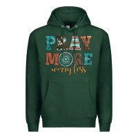 Sports Green pray more worry less Premium Hoodie - Artiststas