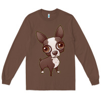 Chestnut zippy the boston terrier Long Sleeve Tee - linhVisuals