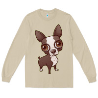 Mushroom zippy the boston terrier Long Sleeve Tee - linhVisuals